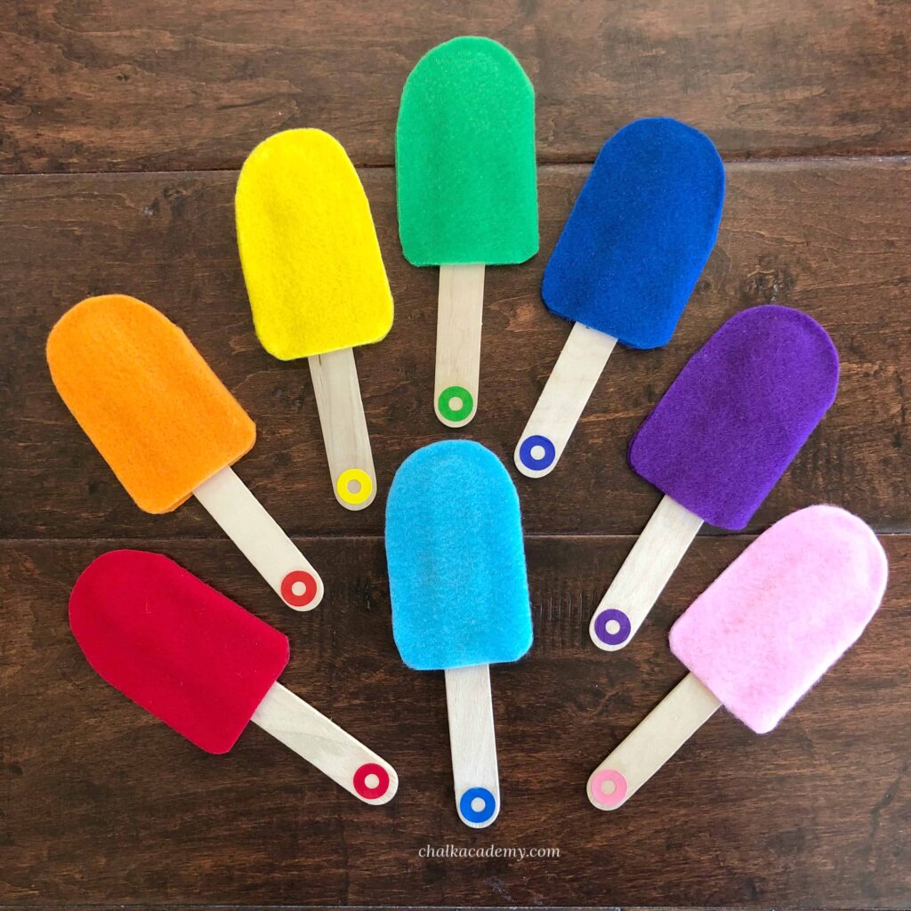 color matching popsicles - color learning activity for kids