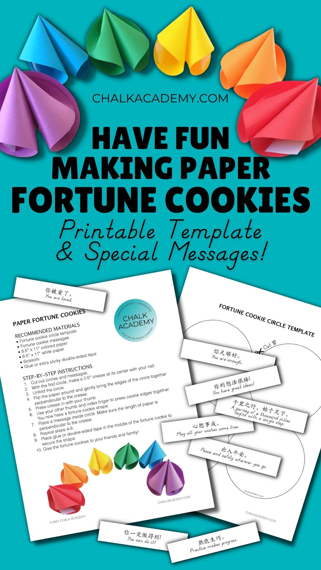 How to Make Paper Fortune Cookies with Template (Video Tutorial)