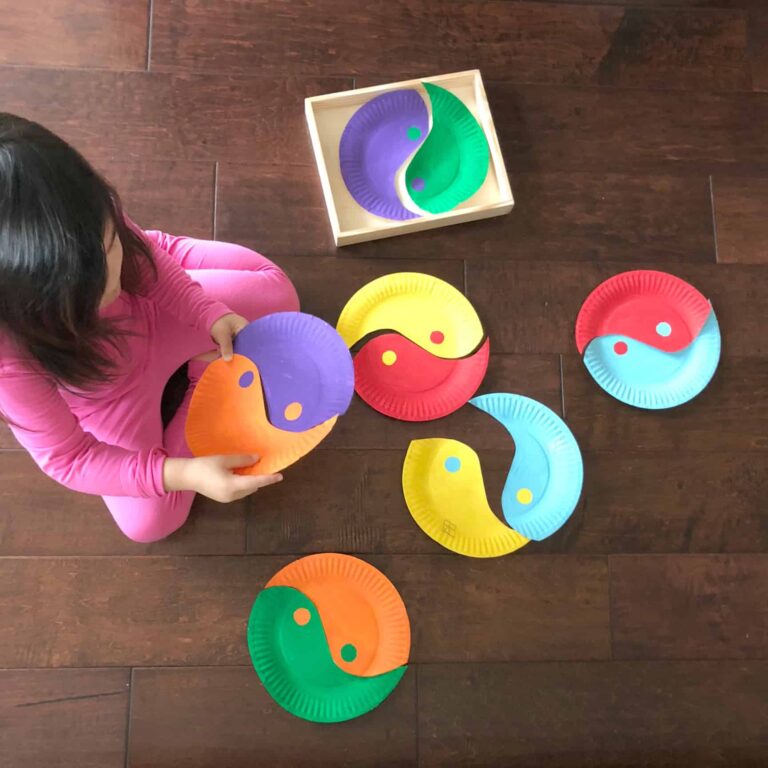 Yin-Yang Paper Plate Puzzle – A Fun Chinese Activity for Kids!