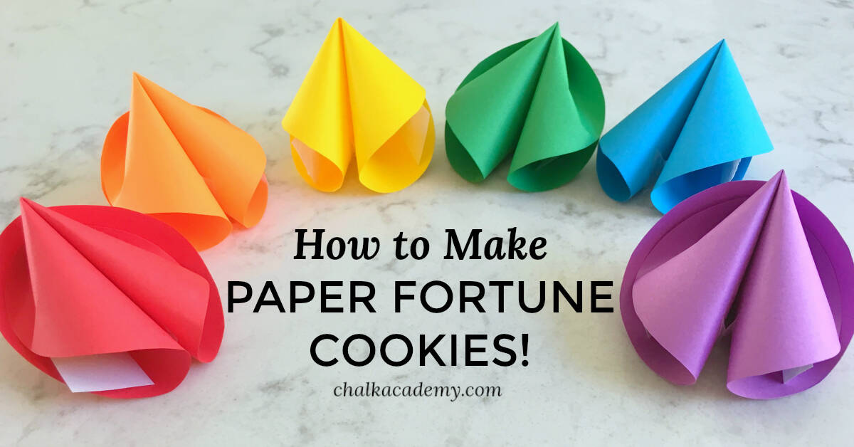 How to Make Paper Fortune Cookies with Template (Video Tutorial)