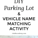 Toy Car Parking Lot Matching Activity
