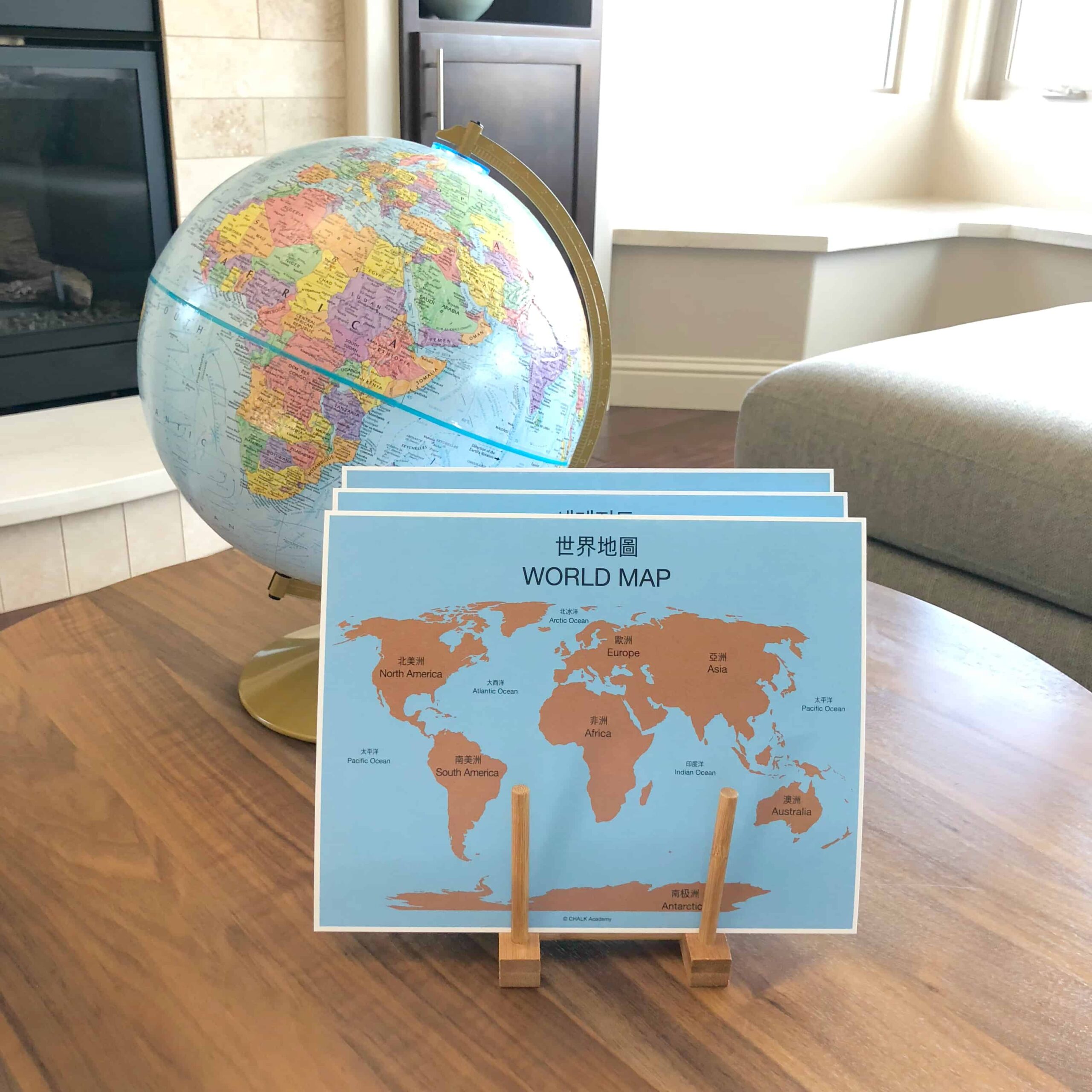 All About Montessori Geography Maps, Books, Activities (English, Chinese, Korean)