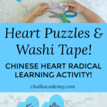 HEART PUZZLES WASHI TAPE CHINESE HEART RADICAL WORDS