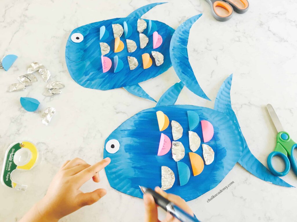 Rainbow Fish Paper Plate Craft
