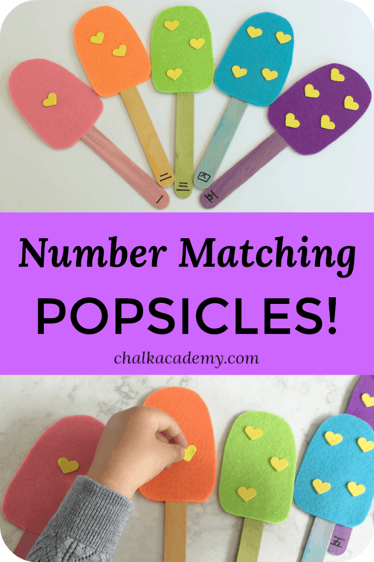 Number Matching Popsicles - Playful Way to Learn Basic Counting