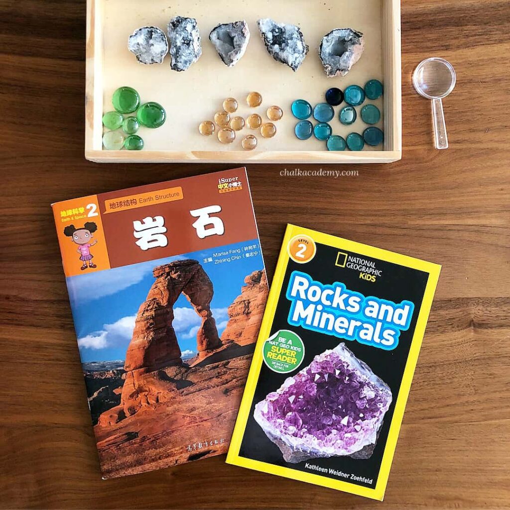Rocks and minerals: Science books for children, National Geographic Rock Geode Kit