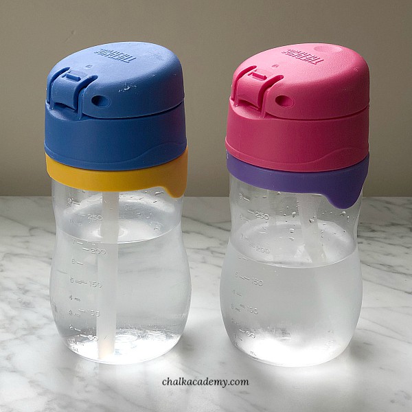 Addition and subtraction of volume with the Thermos Foogo straw water bottle