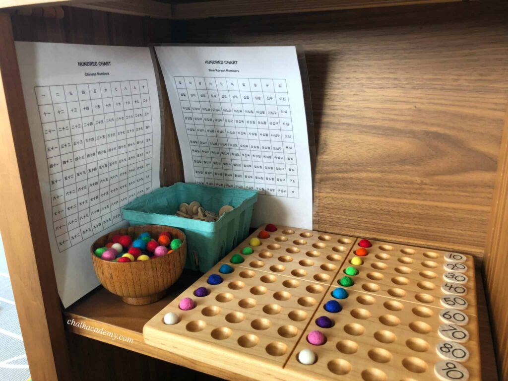Montessori Hundred Board - Math toy count to 100