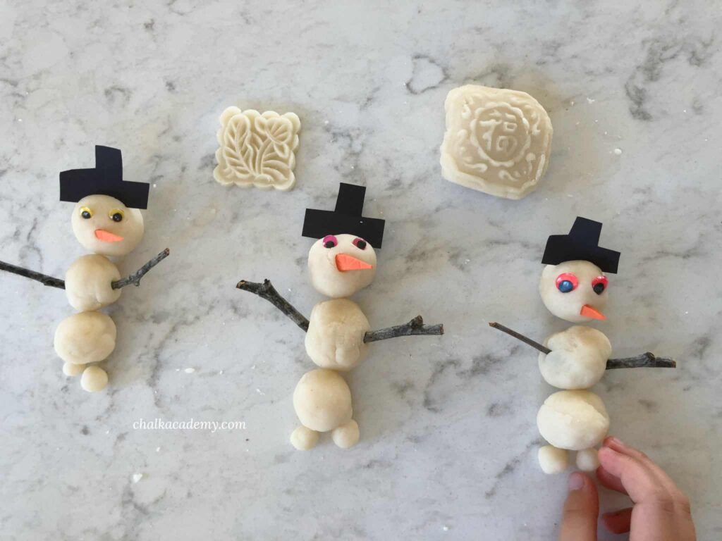 Playdough Snowman: Counting & Math Activity for Winter!