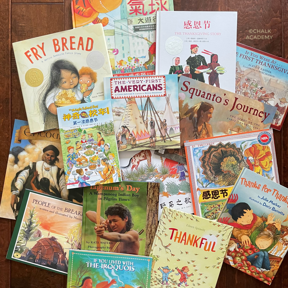 Thanksgiving books for kids in Chinese and English