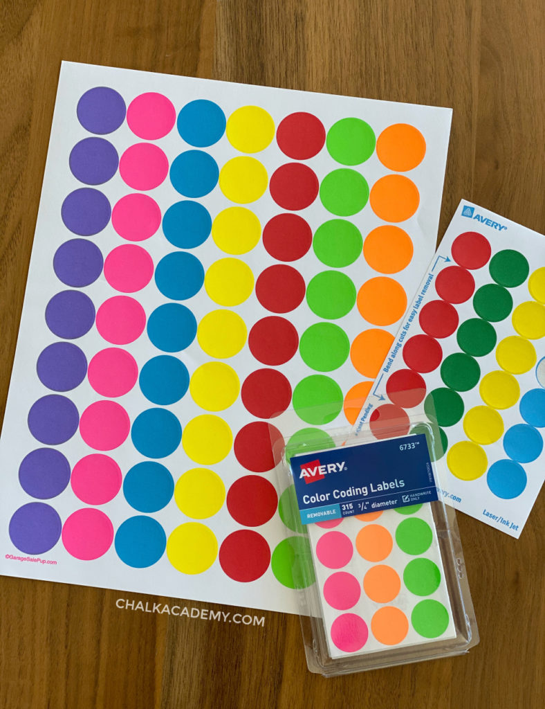 ZARRS Coloured Dot Stickers,13mm Round Sticker 14 Colours Handwritten Printable Self Adhesive Dot Stickers for Colour Coding Calendars DVDs School Books