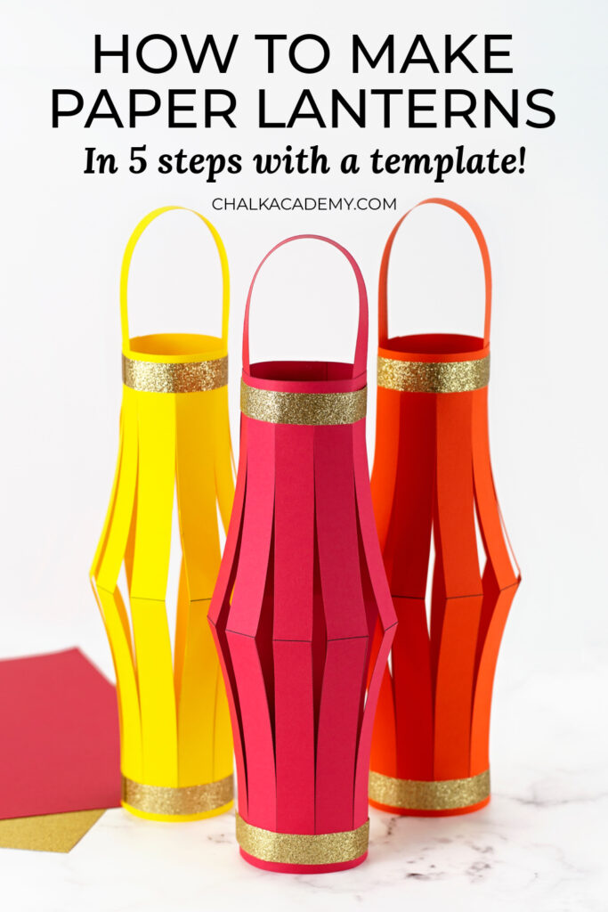 visual of how to make paper lanterns 