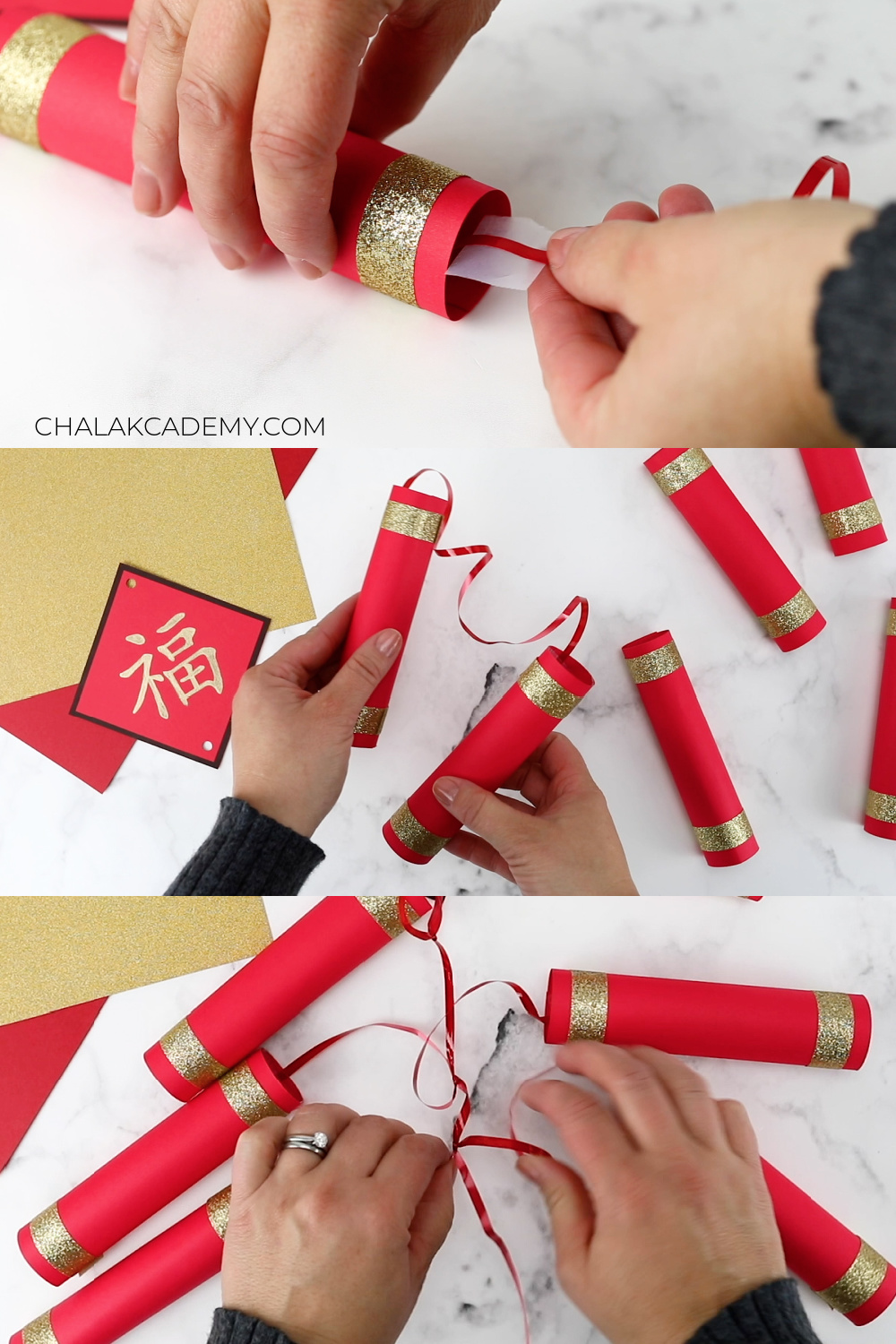 How to Make Chinese Firecrackers Craft for Lunar New Year (VIDEO)