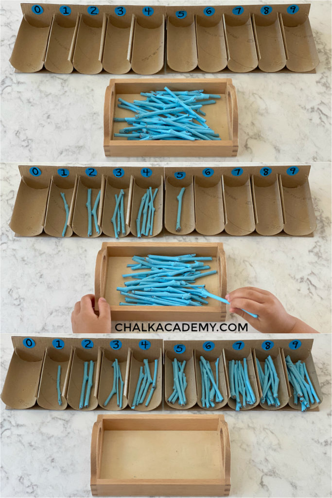 DIY Montessori Counting Spindle Boxes for Primary Math