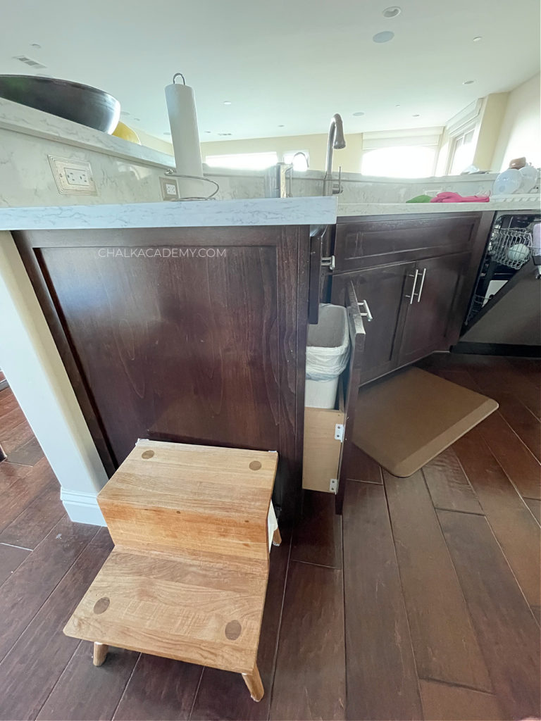 Kitchen sink access for kids; How We Keep our Kitchen Safe and Organized with Kids