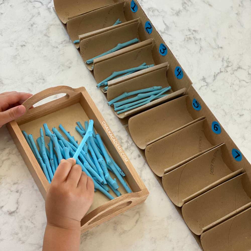 DIY Montessori Spindle Box with Recycled Cardboard Paper Rolls! (VIDEO)