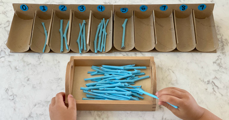 DIY Montessori spindle box