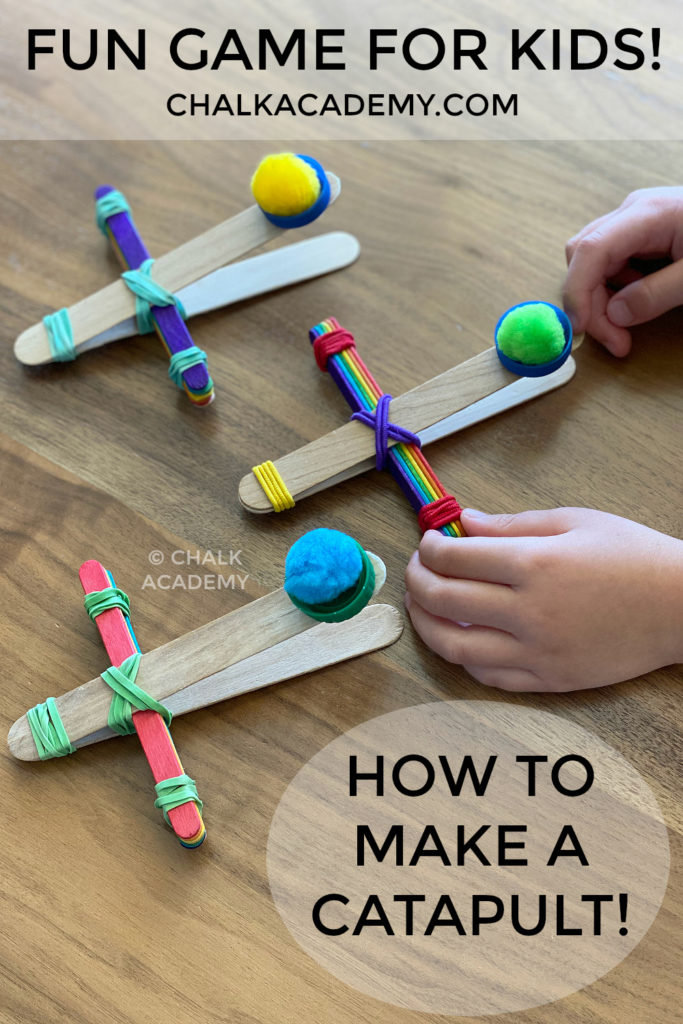 How to make a catapult - easy steps with craft sticks and rubber bands 
