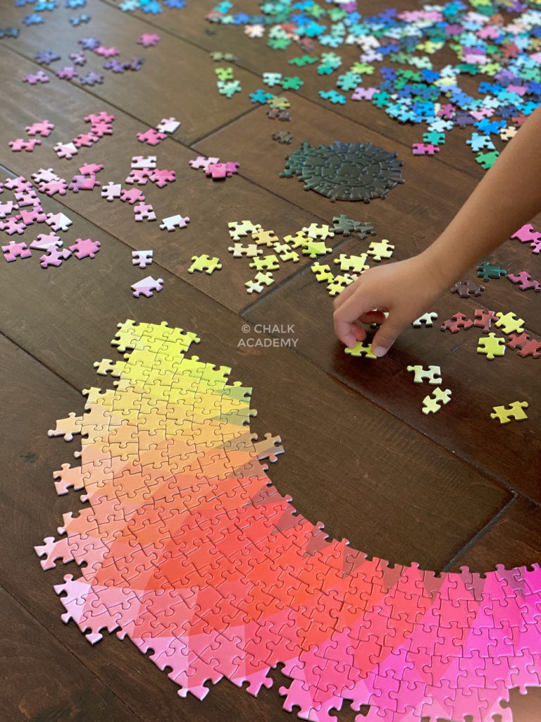 Color wheel round jigsaw puzzle - 1000 pieces
