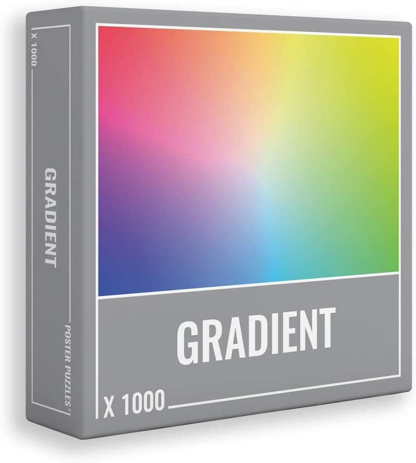 1000 piece rainbow color gradient jigsaw puzzle
