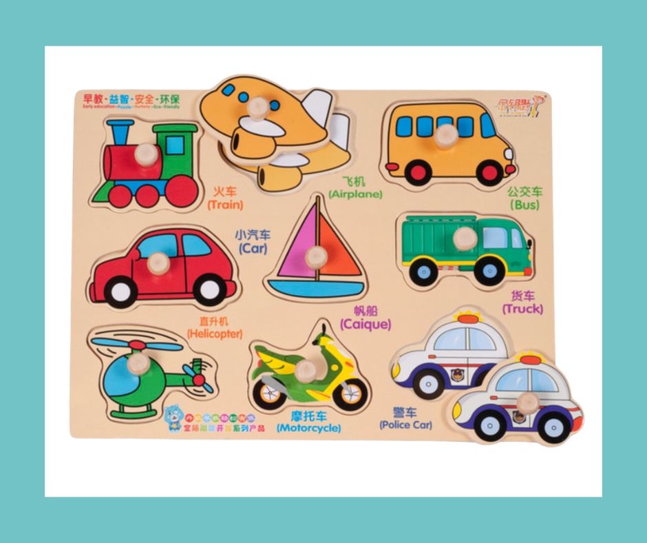 Bilingual Chinese English puzzles for toddlers