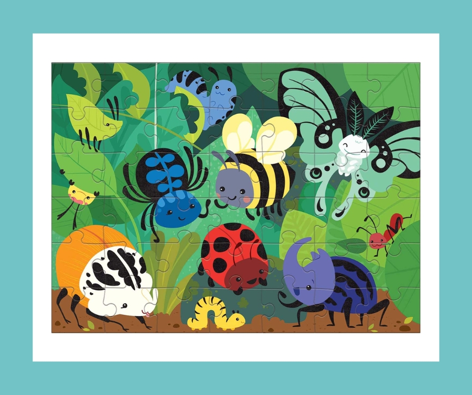 Mudpuppy fuzzy jigsaw puzzle bugs and beetles