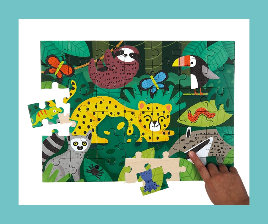 Mudpuppy fuzzy jigsaw puzzle rainforest