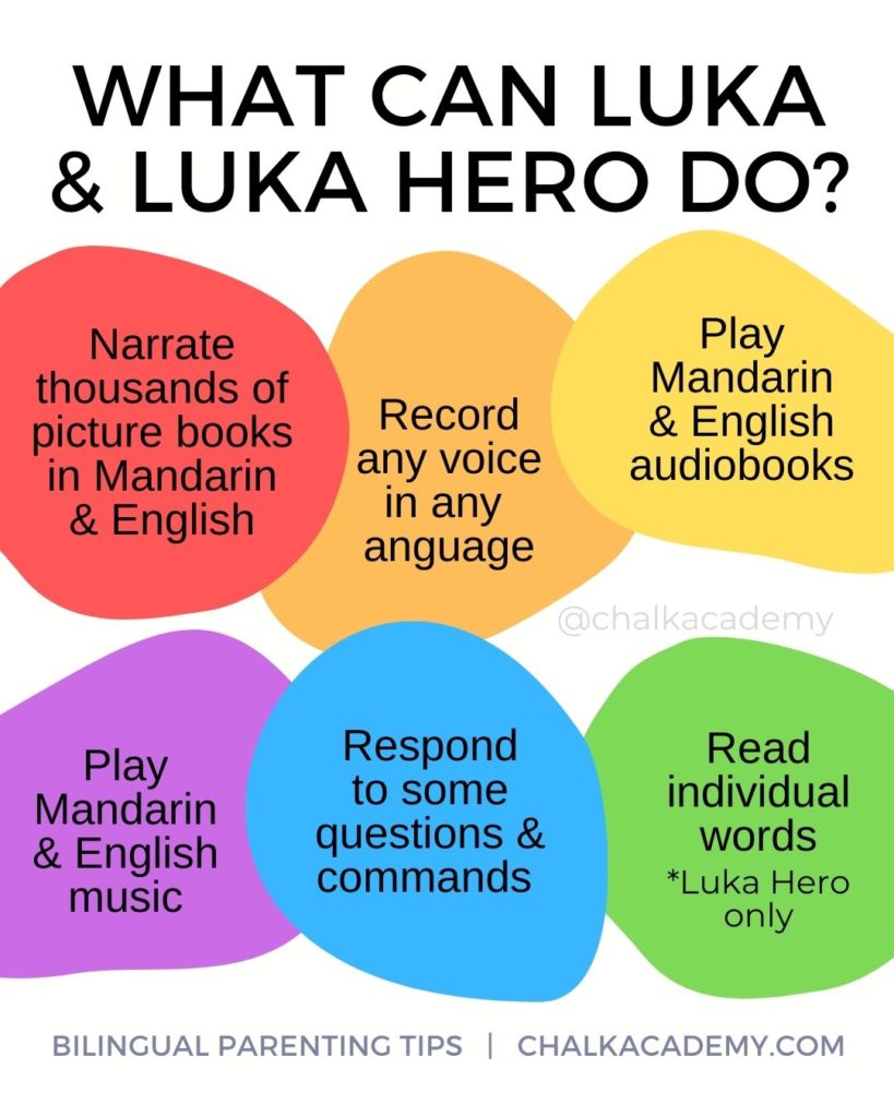 Luka Reading Companion versus Luka Hero functions