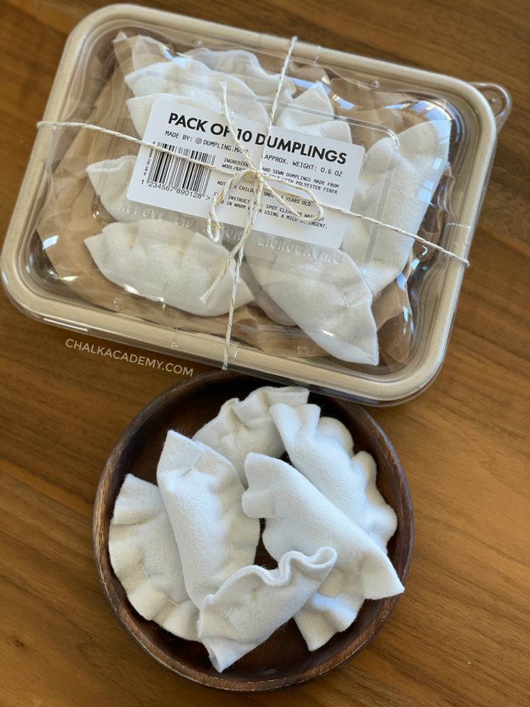 Korean mandoo felt dumpling play food toys for kids