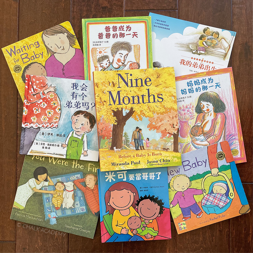 Kids Books About Preparing for New Baby Sibling in Chinese & English