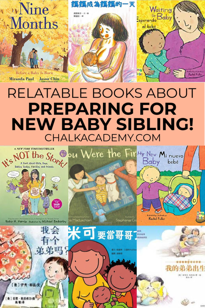 Realistic and relatable books about pregnancy and new baby sibling - Montessori friendly and diverse