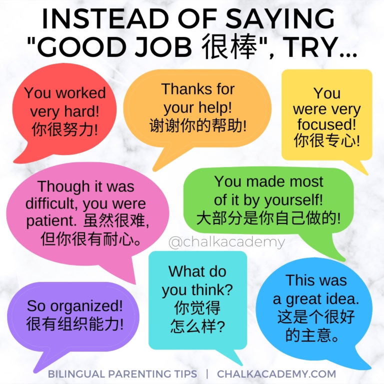 Effective Ways to Praise Kids Instead of "Good Job" (Chinese and English)