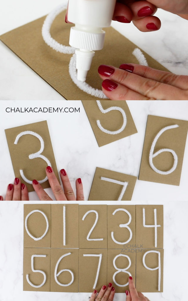 How to make tactile pipe cleaner numbers
