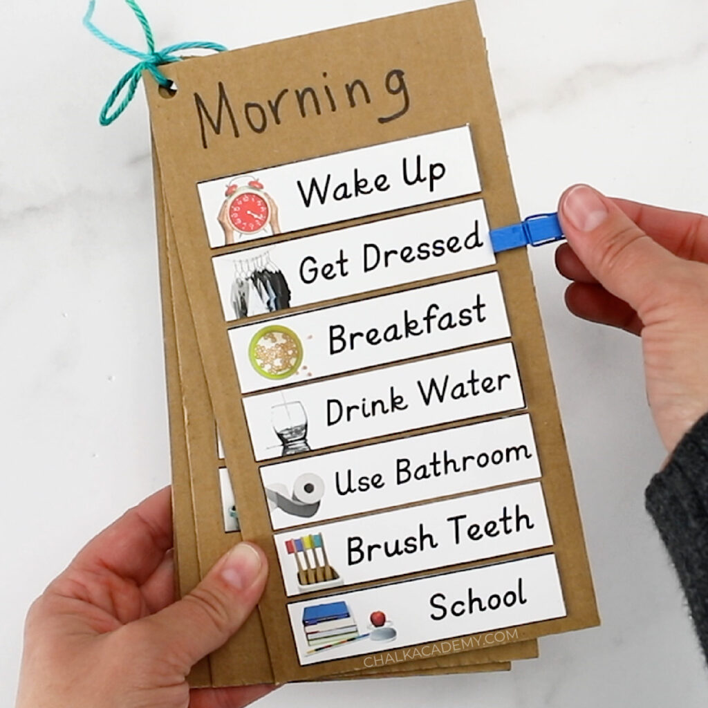 printable visual daily routine chart for kids