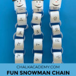 Printable Template Paper Chain Snowman Christmas Countdown
