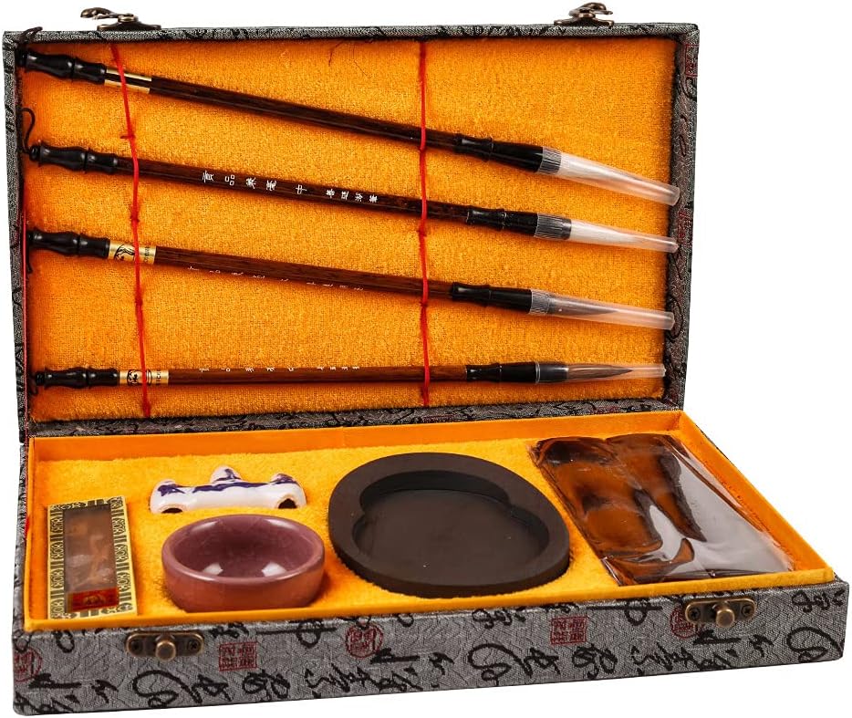 Chinese Calligraphy Brush and Ink Culture Gift Set