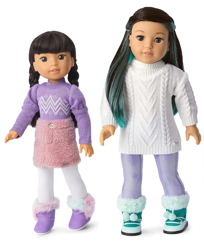 Gwynn and Corrine Tan Chinese American Girl Dolls