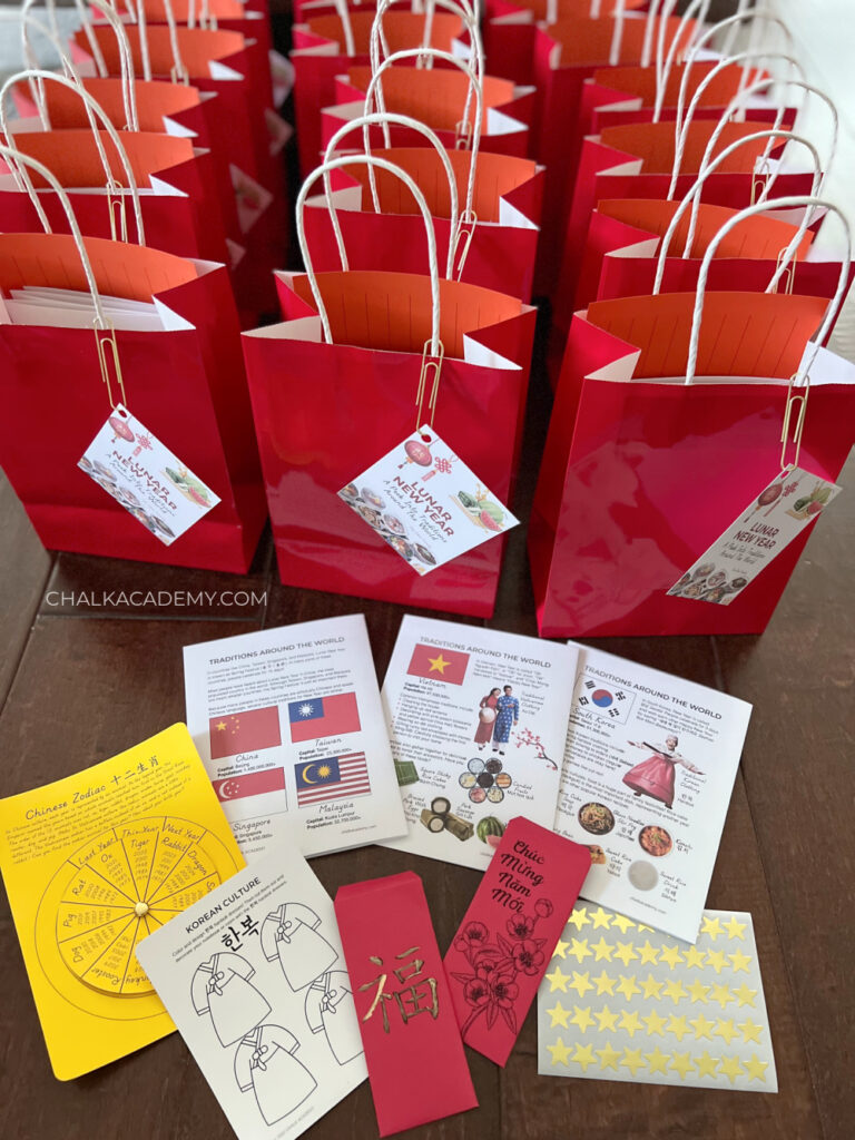 Lunar New Year Goody Bags for School Celebration - Chinese New Year, Korean Seollal, Vietnamese Tet