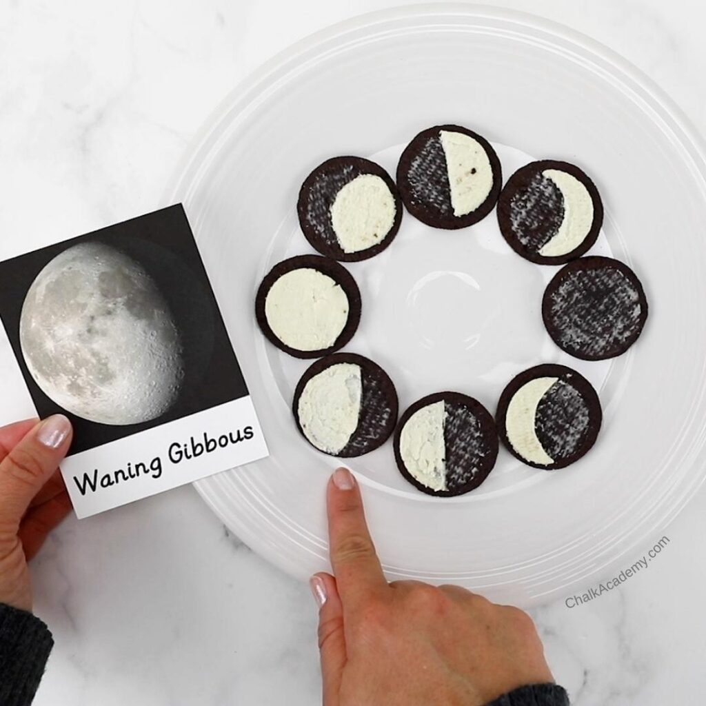 Fun Oreo moon phase snack activity for kids
