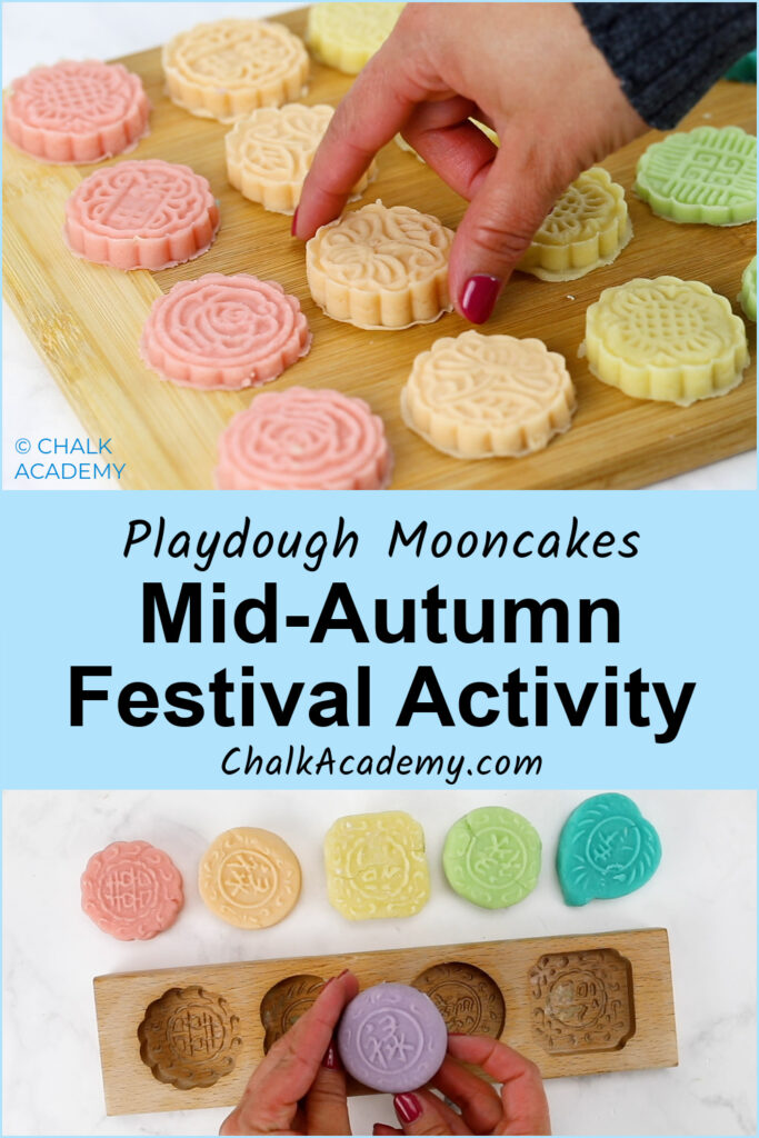 Playdough mooncakes mid-autumn festival activity