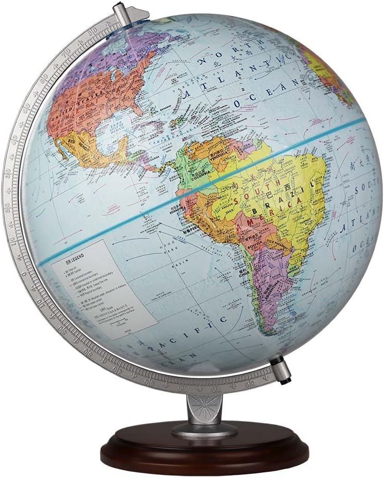 Repogle bilingual world globe in English and Simplified Chinese
