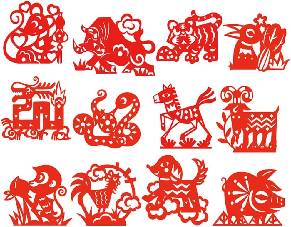 Chinese paper cutting activity - lunar new year zodiac animals craft