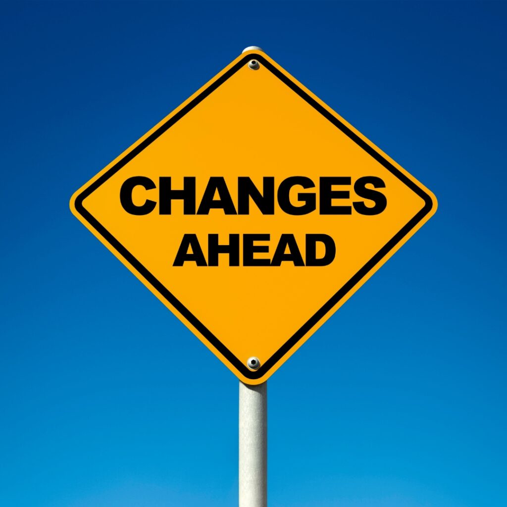 sign says "changes ahead" representing changing from OPOL one parent one language method to another bilingual strategy