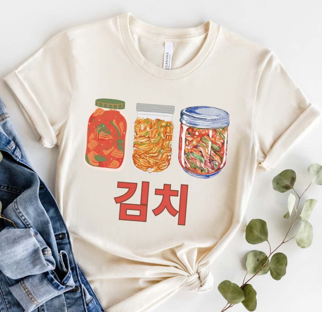 Korean cultural foodie kimchi t-shirt gifts
